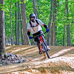 A Mountain Bike Patroller at Massanutten Resort