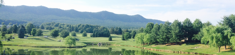 A scenic view from the Woodstone Meadows Golf Course at Massanutten Resort in the Winter