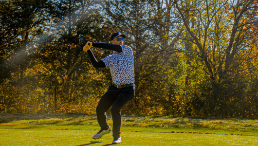 A Man playing Fling Golf at Massanutten