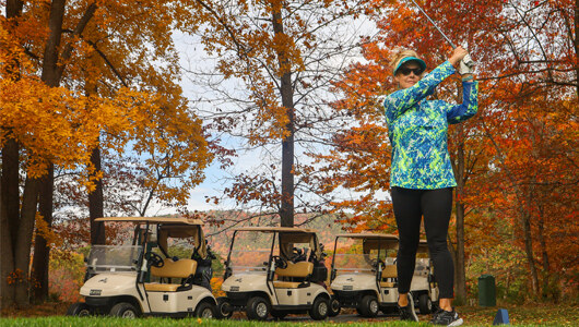 The Woodstone Meadows golf course in the fall