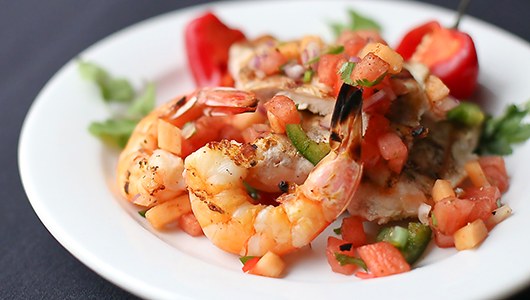 A shrimp dish for catering at Massanutten Resort