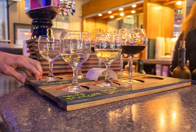 A flight of beverages