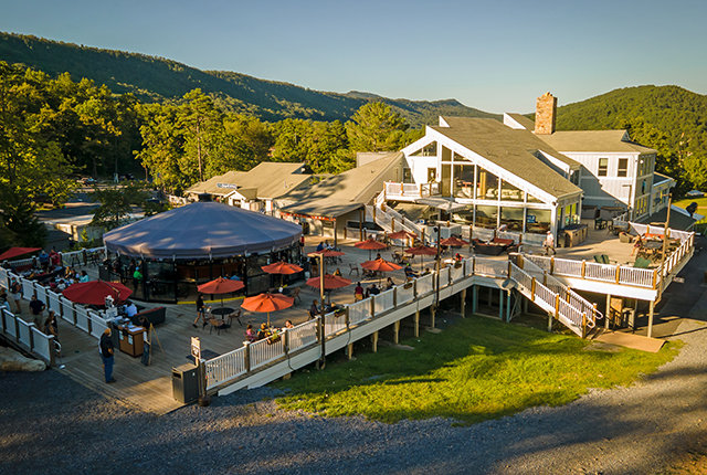 Base Camp & the ski lodge at Massanutten Resort