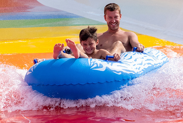 Guests at the Massanutten Outdoor WaterPark